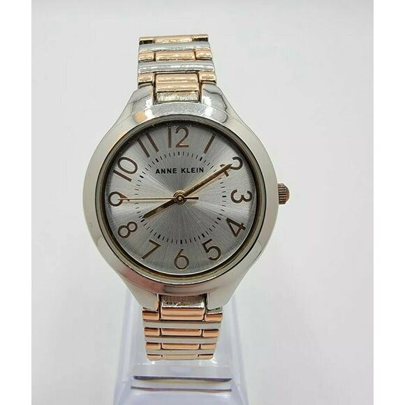 Ladies Anne Klein AK/3109 Two Tone Rose Gold Stainless Steel Analog Quartz Watch - Picture 2 of 10